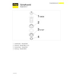 Viega Schaftventil 5212.1, G 1 1/4" x 60x70mm, Messing verchromt... VIEGA-113513 4015211113513 (Abb. 1)