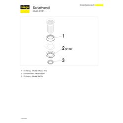 Viega Schaftventil 5216.1, G 1 1/4" x 60x70mm, Messing verchromt... VIEGA-112936 4015211112936 (Abb. 1)