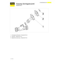 Viega Easytop Schrägsitzventil mit SC-Contur 5337.5, DN 25, d. 32mm, Siliziumbronze... VIEGA-758134 4015211758134 (Abb. 1)