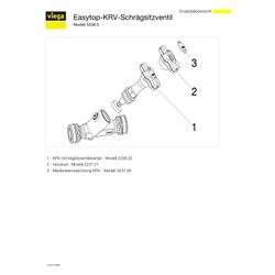 Viega Easytop XL KRV-Schrägsitzventil mit SC-Contur 5338.5, kombiniertes Freistromventil ... VIEGA-758219 4015211758219 (Abb. 1)