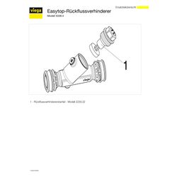 Viega Easytop XL Rückflussverhinderer mit SC-Contur 5339.4, DN 50, d. 63mm, Siliziumbronz... VIEGA-758301 4015211758301 (Abb. 1)