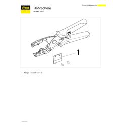 Viega Rohrschere 5341 für PE-Xc-Rohre d. 12-25mm, Stahl... VIEGA-652005 4015211652005 (Abb. 1)