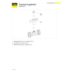 Viega Easytop XL Kugelhahn mit SC-Contur 5375, d. 16mm, Siliziumbronze... VIEGA-746612 4015211746612 (Abb. 1)