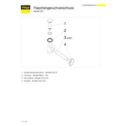 Viega Flaschengeruchverschluss 5421, G 1 1/4", Kunststoff verchromt... VIEGA-472528 4015211472528 (Abb. 1)