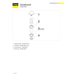 Viega Schaftventil 5430, G 1 1/4" x 63x50mm, Messing verchromt, nicht verschließbar... VIEGA-492571 4015211492571 (Abb. 1)