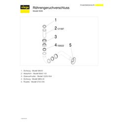 Viega Röhrengeruchverschluss 5535, G 1 1/4" x G 1 1/4", Messing verchromt... VIEGA-103781 4015211103781 (Abb. 1)