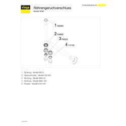 Viega Röhrengeruchverschluss 5536, G 1 1/4" x 40mm, Kunststoff, Weiß... VIEGA-406486 4015211406486 (Abb. 1)