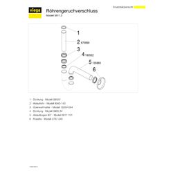 Viega Röhrengeruchverschluss Plus-Sifon 5611.5, G 1 1/4" x G 1 1/4", Messing verchromt... VIEGA-101572 4015211101572 (Abb. 1)