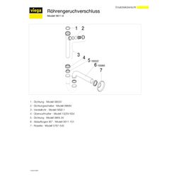 Viega Röhrengeruchverschluss Plus-Sifon 5611.6, G 1 1/4" x G 1 1/4", Messing verchromt... VIEGA-445577 4015211445577 (Abb. 1)
