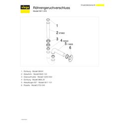 Viega Röhrengeruchverschluss 5611.916, G 1 1/4" x G 1 1/4", Messing verchromt... VIEGA-193645 4015211193645 (Abb. 1)