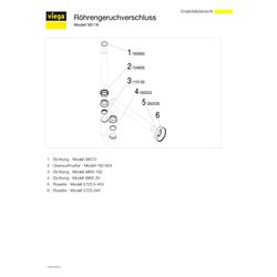 Viega Röhrengeruchverschluss 5611K, G 1 1/4" x 32mm, Kunststoff, Weiß... VIEGA-105952 4015211105952 (Abb. 1)