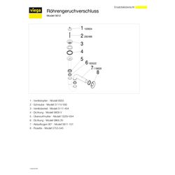 Viega Röhrengeruchverschluss 5612, G 1 1/4" x G 1 1/4" x 60mm, Messing verchromt... VIEGA-111298 4015211111298 (Abb. 1)