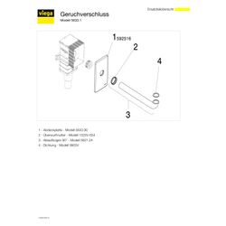 Viega Geruchverschluss 5633.1, G 1 1/4" x DN 40/50, Kunststoff verchromt... VIEGA-553753 4015211553753 (Abb. 1)