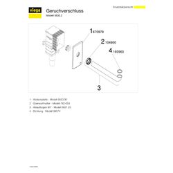 Viega Geruchverschluss 5633.2, G 1 1/4" x DN 40/50, Kunststoff, Reinweiß RAL 9010... VIEGA-553760 4015211553760 (Abb. 1)