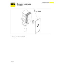 Viega Geruchverschluss 5633.3, G 1 1/4" x DN 40/50, Kunststoff verchromt... VIEGA-553777 4015211553777 (Abb. 1)