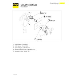 Viega Geruchverschluss 5635.1, DN 40/50, Kunststoff verchromt... VIEGA-369156 4015211369156 (Abb. 1)