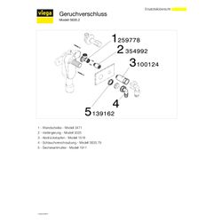 Viega Geruchverschluss 5635.2, DN 40/50, Kunststoff verchromt... VIEGA-369217 4015211369217 (Abb. 1)