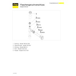 Viega Flaschengeruchverschluss 5725.94, 50x40mm, Kunststoff, Weiß... VIEGA-112271 4015211112271 (Abb. 1)