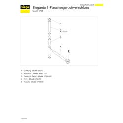 Viega Eleganta Flaschengeruchverschluss 5788, G 1 1/4", Messing verchromt... VIEGA-440190 4015211440190 (Abb. 1)
