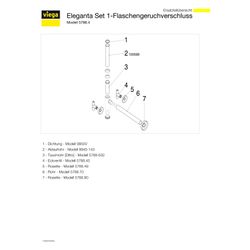Viega Eleganta Flaschengeruchverschluss 5788.4, G 1 1/4", Messing verchromt... VIEGA-492489 4015211492489 (Abb. 1)