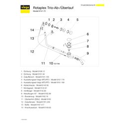 Viega Rotaplex Funktionseinheit Trio 6141.72, d. 1070mm x DN 40/50, Weiß... VIEGA-727956 4015211727956 (Abb. 1)