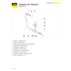 Viega Rotaplex-Ab-/Überlauf Funktionseinheit 6142.32, DN 40/50, Kunststoff, Weiß... VIEGA-488659 4015211488659 (Abb. 1)