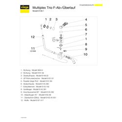 Viega Multiplex Trio Ab- und Überlauf F 6148.1, DN 40/50, Ventil verchromt... VIEGA-675493 4015211675493 (Abb. 1)