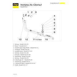 Viega Multiplex Ab-/Überlauf Funktionseinheit 6163.1, flache Ausführung, DN 40/50, Messin... VIEGA-111069 4015211111069 (Abb. 1)
