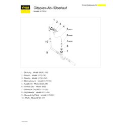 Viega Citaplex Ab- und Überlaufgarnitur 6176.24, Ablauf waagerecht, DN 40/50, Chromnickel... VIEGA-105563 4015211105563 (Abb. 1)