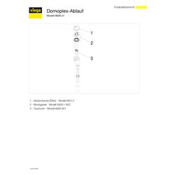 Viega Domoplex Funktionseinheit 6929.21, d. 85mm x DN 40/50, Kunststoff, Grau... VIEGA-279226 4015211279226 (Abb. 1)