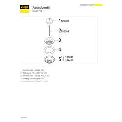 Viega Ablaufventil 7122, G 2" x 80mm, Messing... VIEGA-116354 4015211116354 (Abb. 1)
