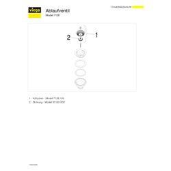 Viega Ablaufventil 7128, G 1 1/2" x 114,5mm, Chromnickelstahl... VIEGA-109967 4015211109967 (Abb. 1)