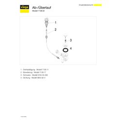 Viega Ablaufgarnitur 7138.52, G 1 1/2" x 70mm, Kunststoff, Weiß... VIEGA-152550 4015211152550 (Abb. 1)