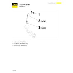 Viega Ablaufventil 7373.1, G 3/4" x 50mm, Kunststoff, Weiß... VIEGA-125523 4015211125523 (Abb. 1)
