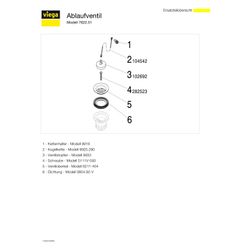 Viega Ablaufventil 7622.51, G 1 1/2" x 70mm, Kunststoff, Weiß... VIEGA-109233 4015211109233 (Abb. 1)