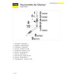 Viega Ab- und Überlaufgarnitur Raumschaffer 7860.71, G 1 1/2" x 70mm x 1 1/2", Kunststoff... VIEGA-113971 4015211113971 (Abb. 1)
