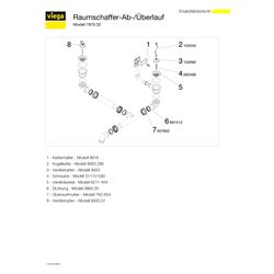 Viega Ab- und Überlaufgarnitur Raumschaffer 7870.52, G 1 1/2" x 70mm x 170-330mm, Kunstst... VIEGA-108137 4015211108137 (Abb. 1)
