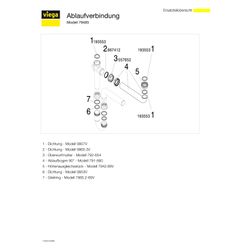 Viega Ablaufverbindung 79485, G 1 1/2" x 40mm x 90-310mm, Kunststoff, Weiß... VIEGA-108496 4015211108496 (Abb. 1)
