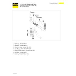 Viega Ablaufverbindung 79485.20, G 1 1/2" x 40mm x 90-310mm, Kunststoff, Weiß... VIEGA-109585 4015211109585 (Abb. 1)