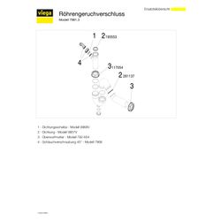 Viega Röhrengeruchverschluss 7981.3, G 1 1/2" x 50mm, Kunststoff, Weiß... VIEGA-107253 4015211107253 (Abb. 1)
