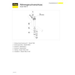 Viega Röhrengeruchverschluss 7985.10, G 1 1/2" x 40mm, Kunststoff, Weiß... VIEGA-102449 4015211102449 (Abb. 1)
