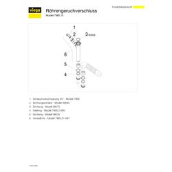 Viega Röhrengeruchverschluss 7985.15, G 1 1/2" x DN 40/50, Kunststoff, Weiß... VIEGA-101633 4015211101633 (Abb. 1)