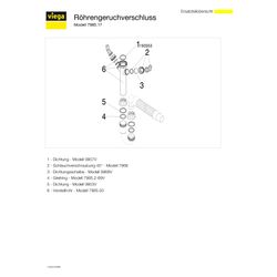 Viega Röhrengeruchverschluss 7985.17, G 1 1/2" x DN 40/50, Kunststoff, Weiß... VIEGA-694159 4015211694159 (Abb. 1)