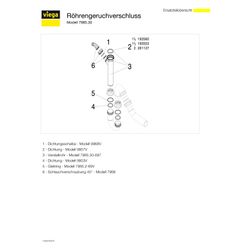 Viega Röhrengeruchverschluss, 7985.30 Durchmessser G 1 1/2" x 50mm, Kunststoff, Weiß... VIEGA-101206 4015211101206 (Abb. 1)
