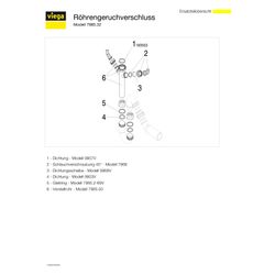 Viega Röhrengeruchverschluss 7985.32, G 1 1/2" x 50mm, Kunststoff, Weiß... VIEGA-694166 4015211694166 (Abb. 1)