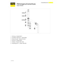 Viega Röhrengeruchverschluss 7985.60, G 1 1/2" x 50mm, Kunststoff, Weiß... VIEGA-129279 4015211129279 (Abb. 1)