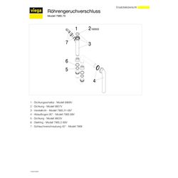 Viega Röhrengeruchverschluss 7985.70, G 1 1/2" x 50mm, Kunststoff, Weiß... VIEGA-109400 4015211109400 (Abb. 1)