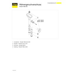 Viega Röhrengeruchverschluss 7985.945, 40mm, Kunststoff, Weiß... VIEGA-111809 4015211111809 (Abb. 1)