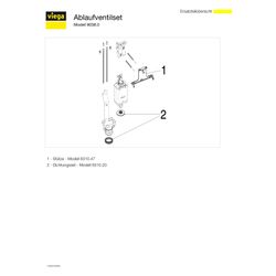 Viega Ablaufventilset Umrüstung 8038.0 für UP-​Spül­kasten, Ablaufventilset für Spül­kast... VIEGA-611231 4015211611231 (Abb. 1)
