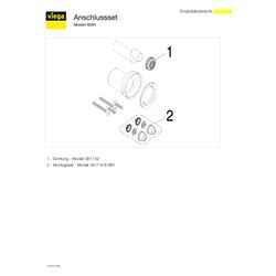 Viega Anschlussset 8094, DN 90, Kunststoff, Schwarz... VIEGA-344382 4015211344382 (Abb. 1)